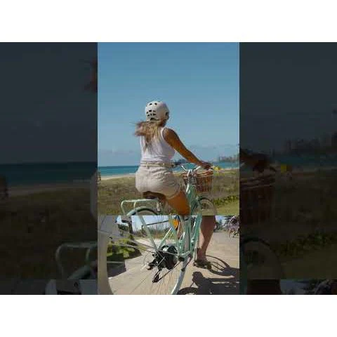 Pedal Uptown SL Electric Vintage Cruiser Bike Mint Green - Image 12