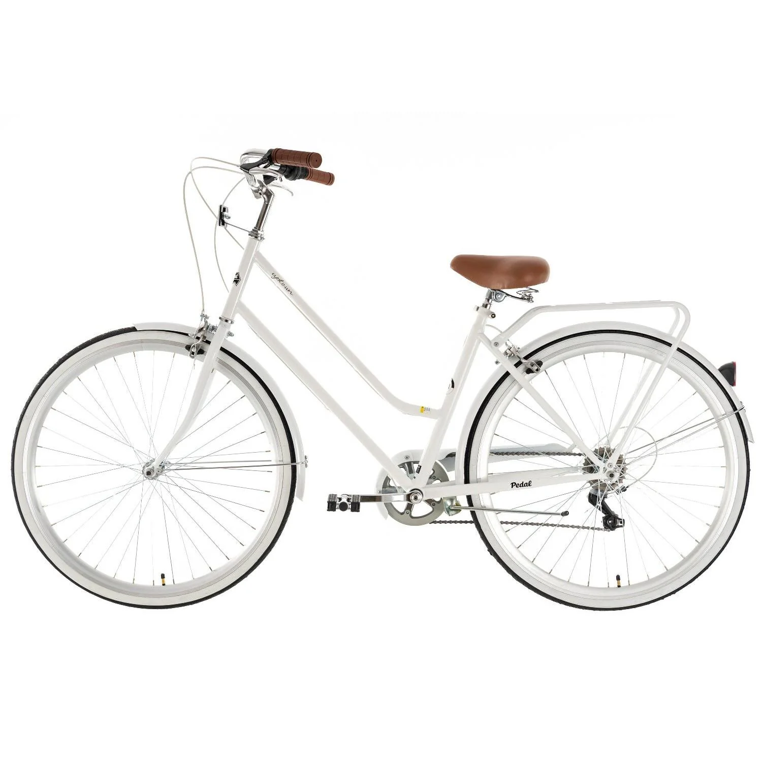 Pedal Uptown Vintage Cruiser Bike Classic White - Image 6