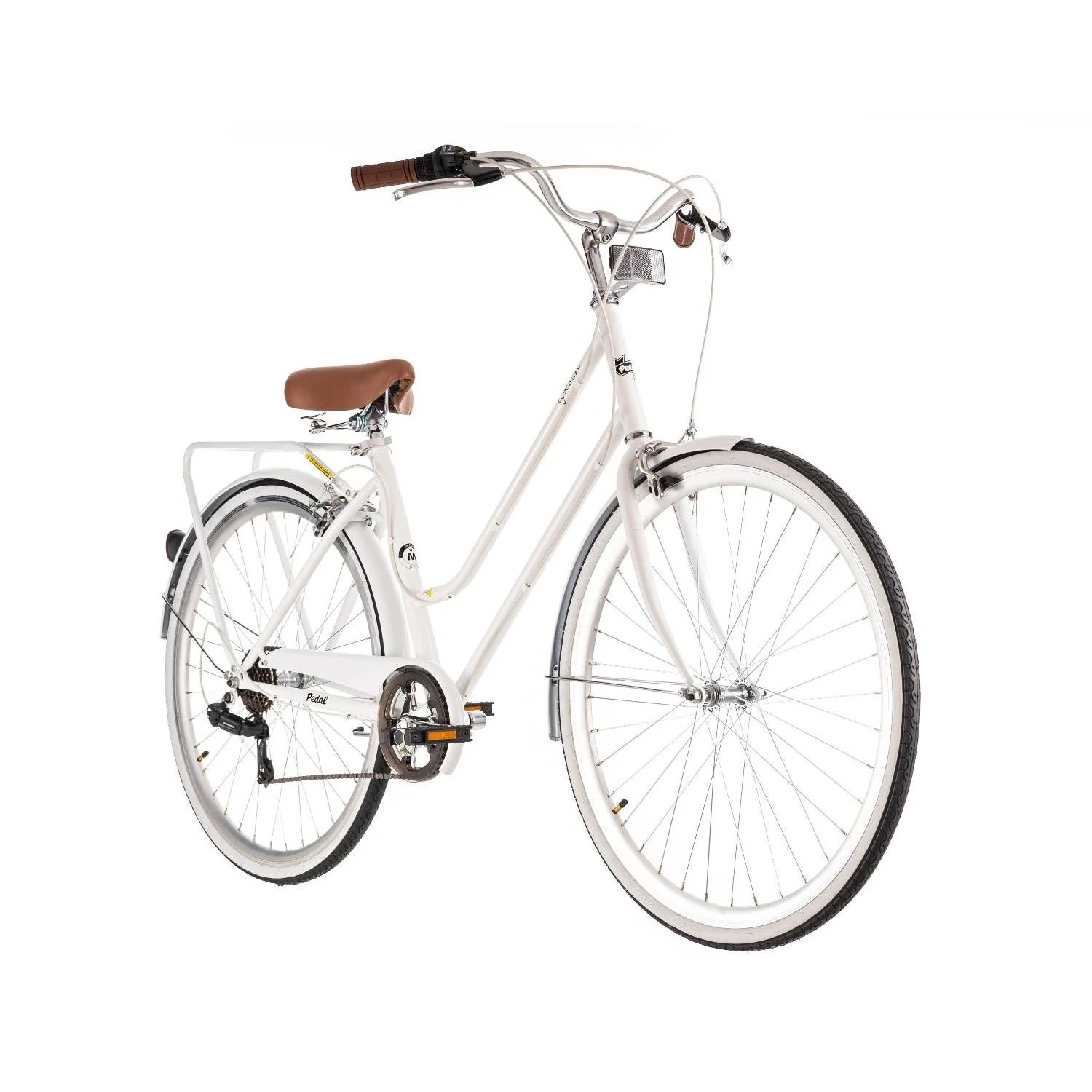 Pedal Uptown Vintage Cruiser Bike Classic White - Image 8