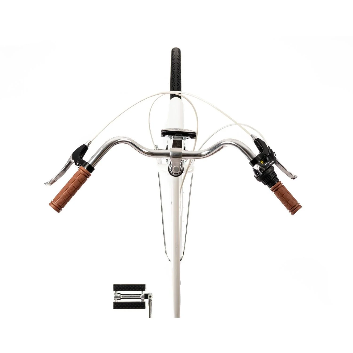 Pedal Uptown Vintage Cruiser Bike Classic White - Image 9
