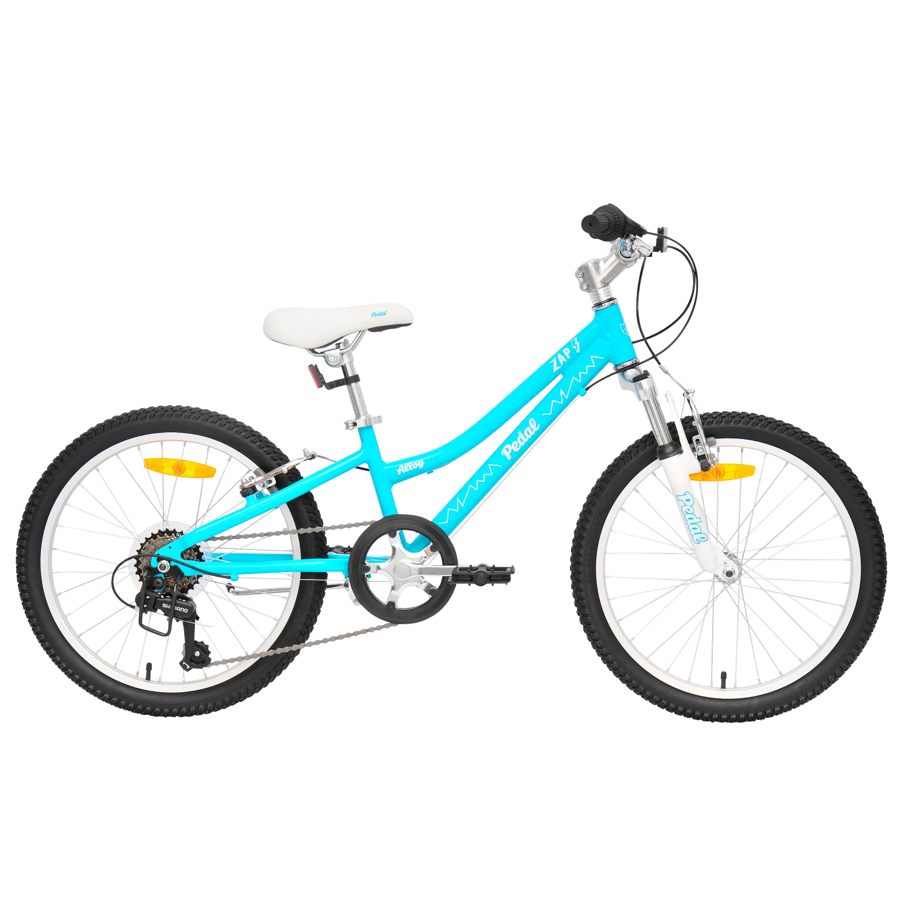 Pedal Zap 20 Kids Mountain Bike Aqua/White