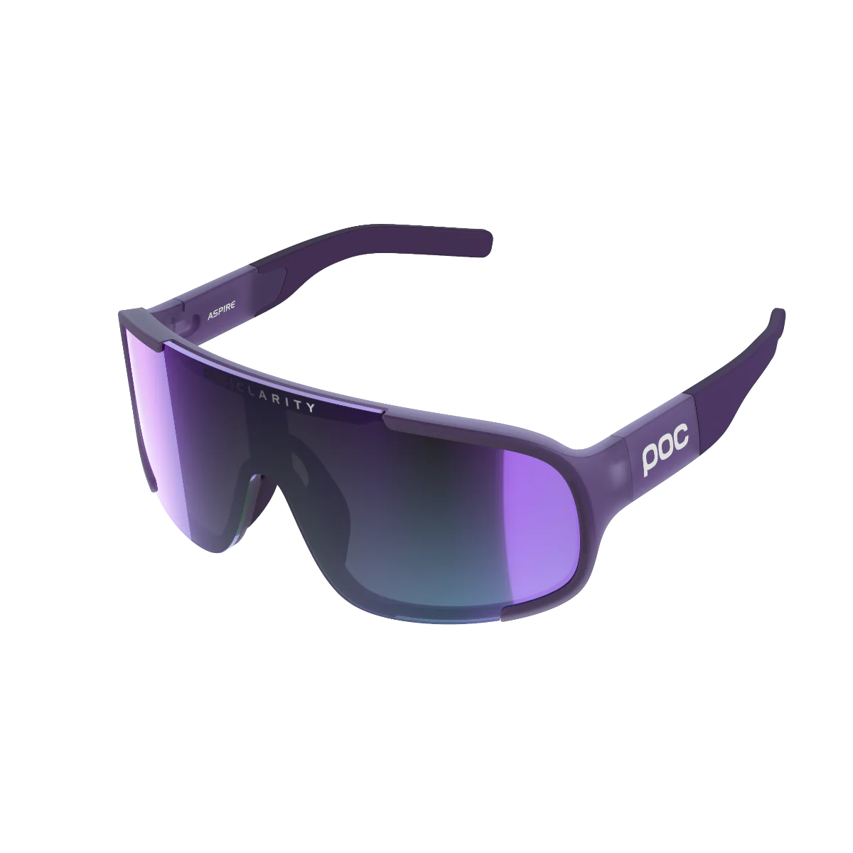 POC Aspire Sunglasses Translucent Sapphire Purple With Violet Mirror Lens