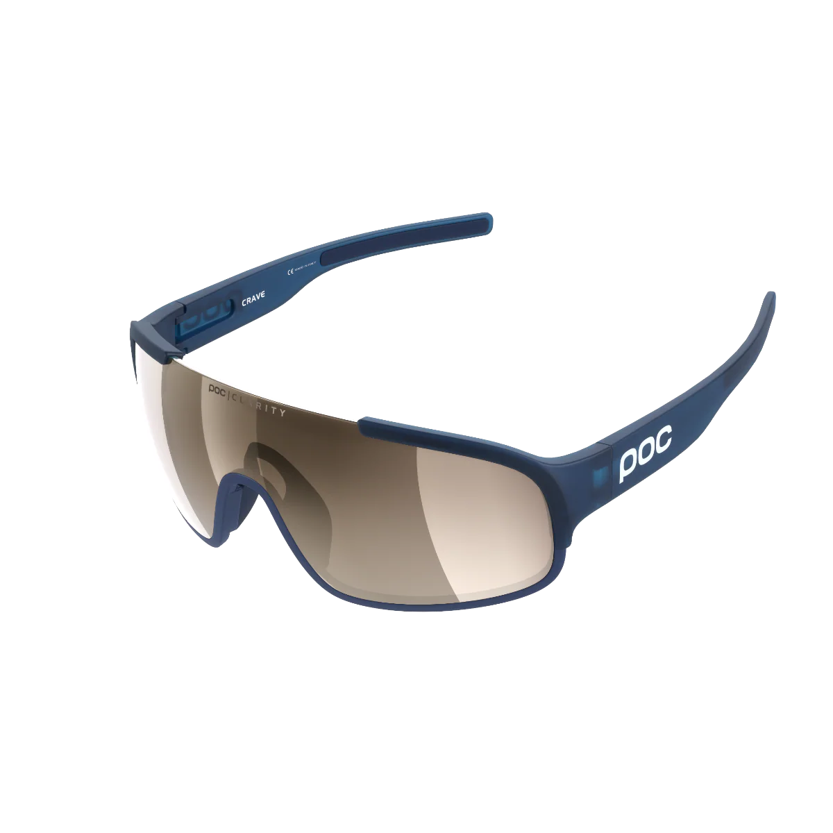 POC Crave Sunglasses Lead Blue With Brown/Silver Mirror Lens