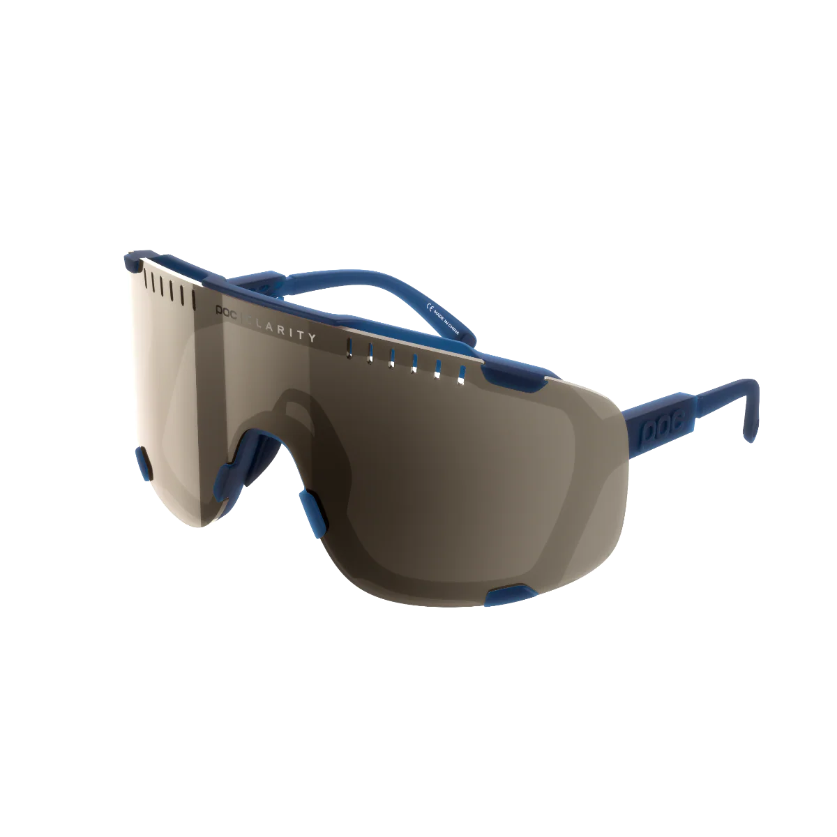 POC Devour Sunglasses Lead Blue With Brown/Silver Mirror Lens