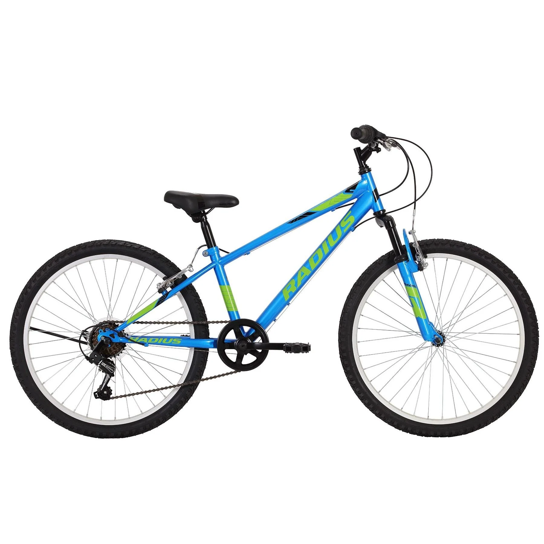 Radius Leopard 24 Inch Kids Mountain Bike Gloss Blue/Lime/Black (2019)