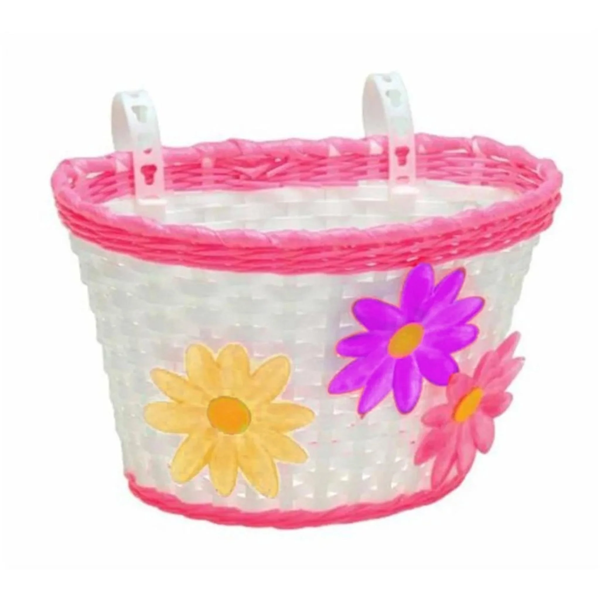 Rascal Kids Front Plastic Basket Flower Small Pink