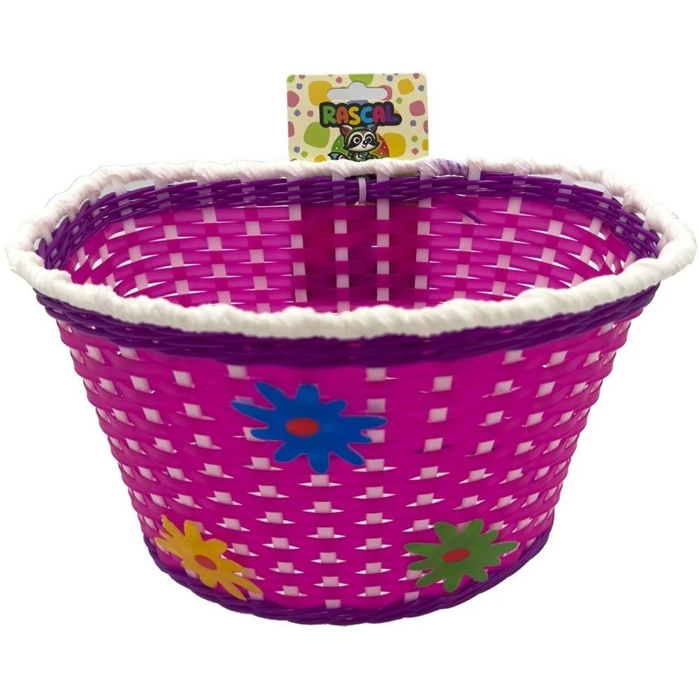 Rascal Kids Large Front Basket Flowers Pink - Image 2