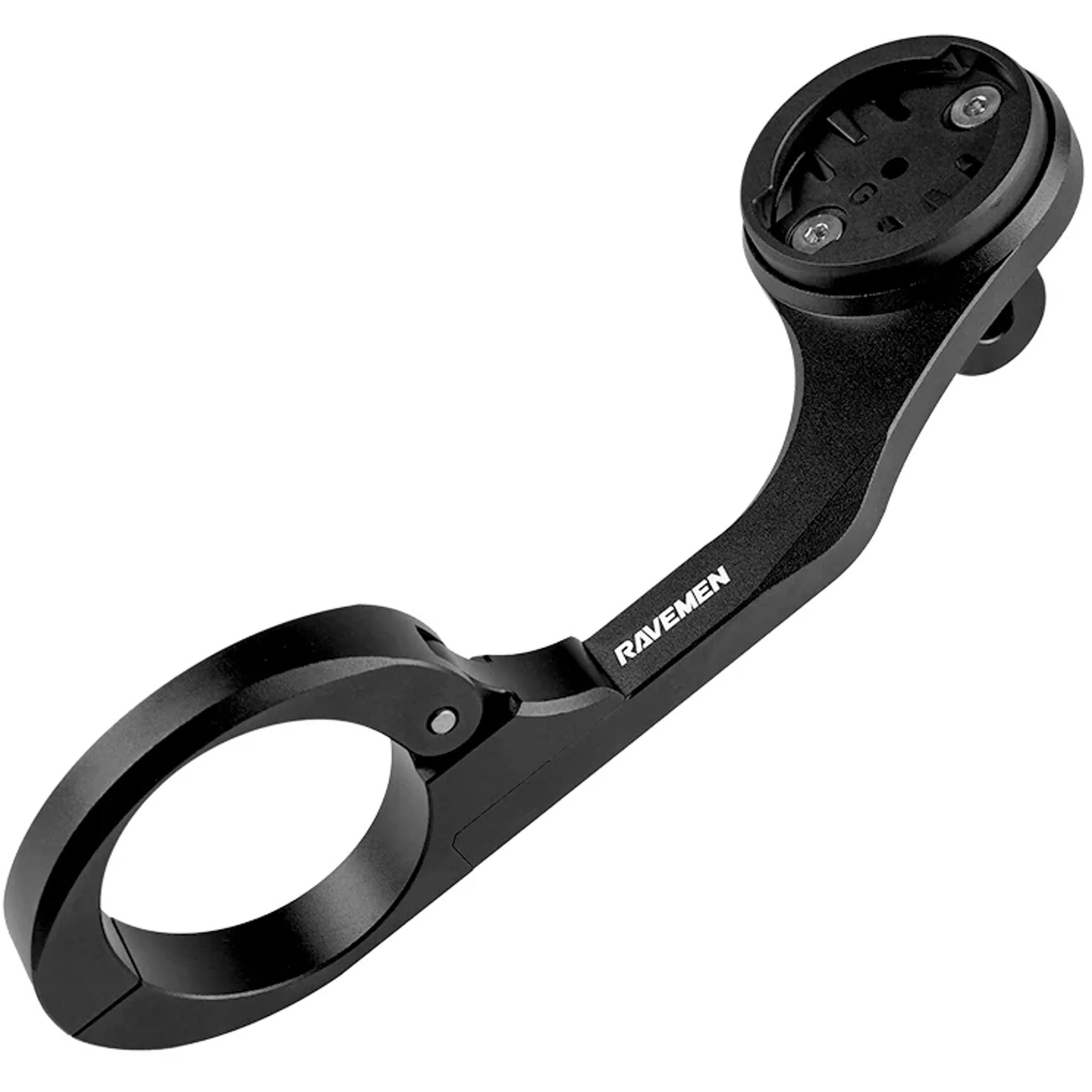 Ravemen AOM02 Alloy Out-Front Computer Mount 31.8mm w/ Go-Pro Adapter (suits Garmin, Wahoo, Bryton) - Image 2