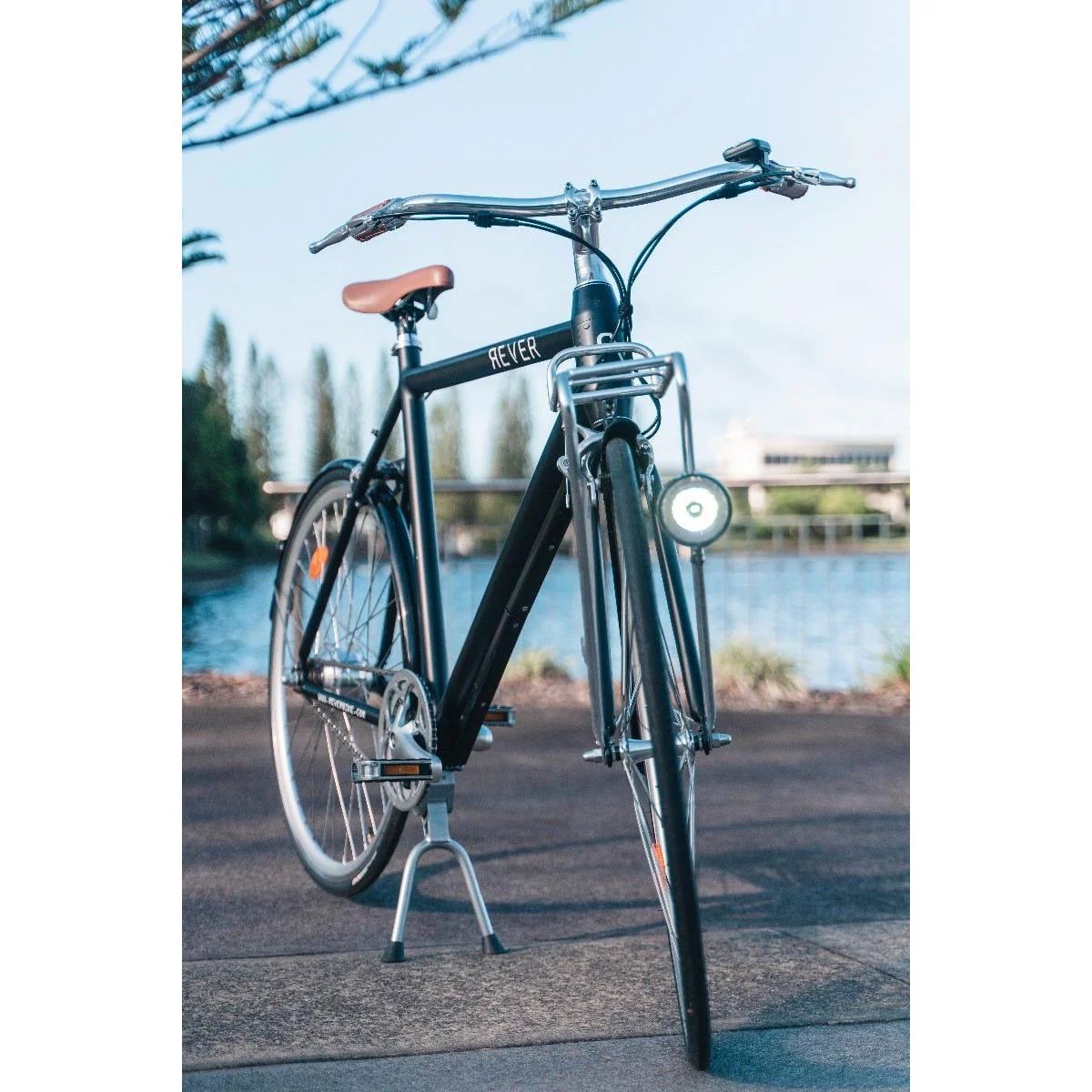 Rever Vintage Electric Bike Black - Image 12