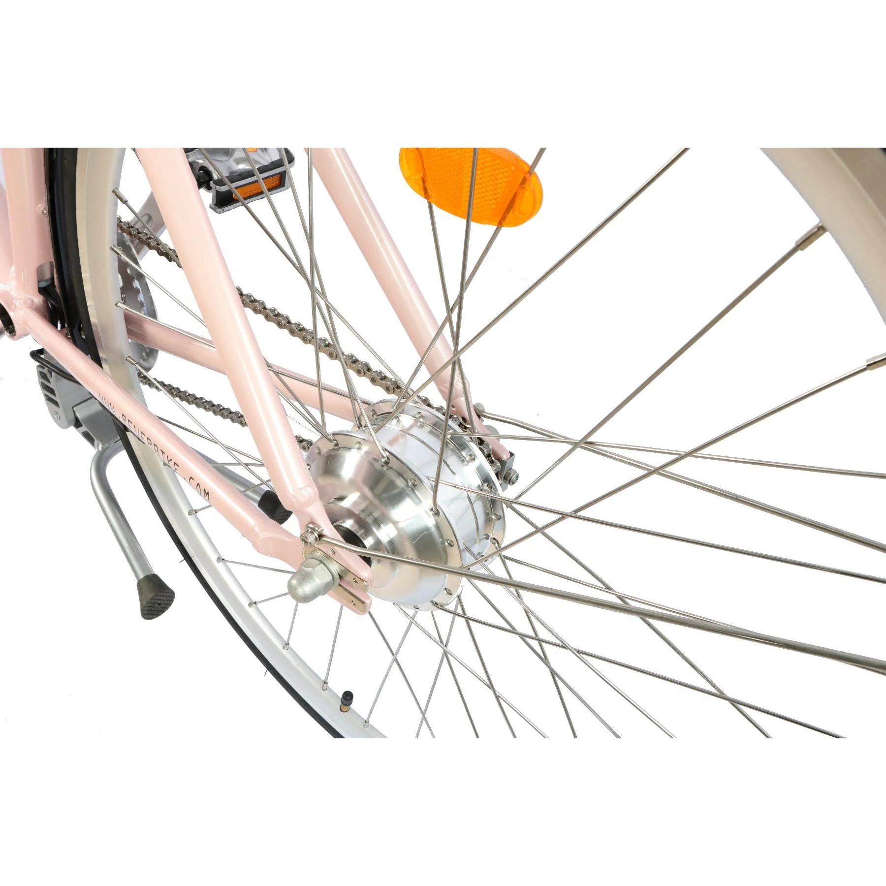 Rever Vintage Womens Electric Bike Pink - Image 4