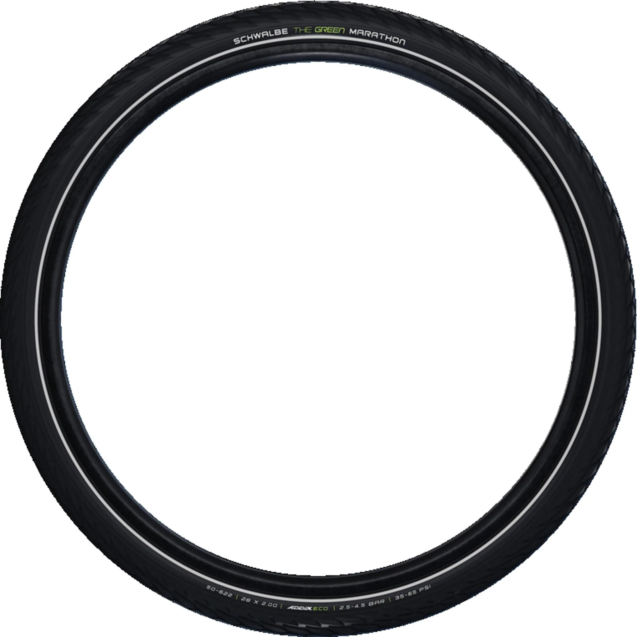 Schwalbe Green Marathon Reflective Sidewall Hybrid Tyre 20x1.5'' (40-406) - Image 2