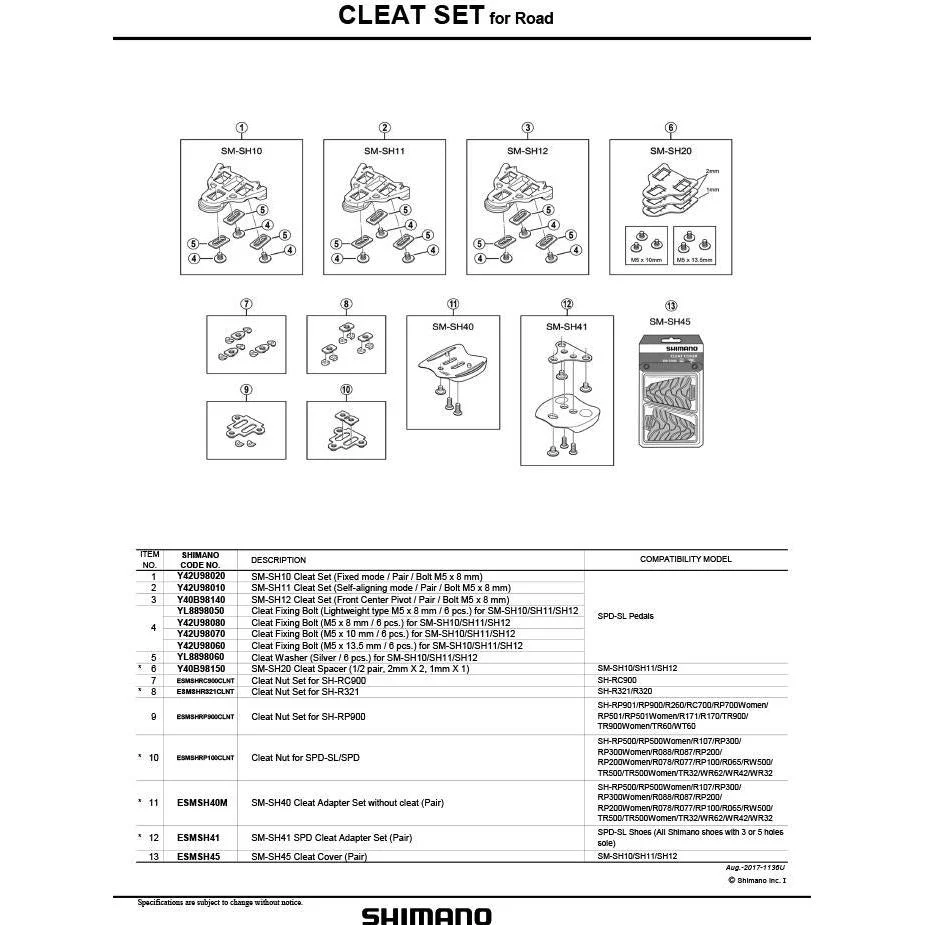 Shimano SPD-SL Cleat Set Fixed Mode Red - Image 2