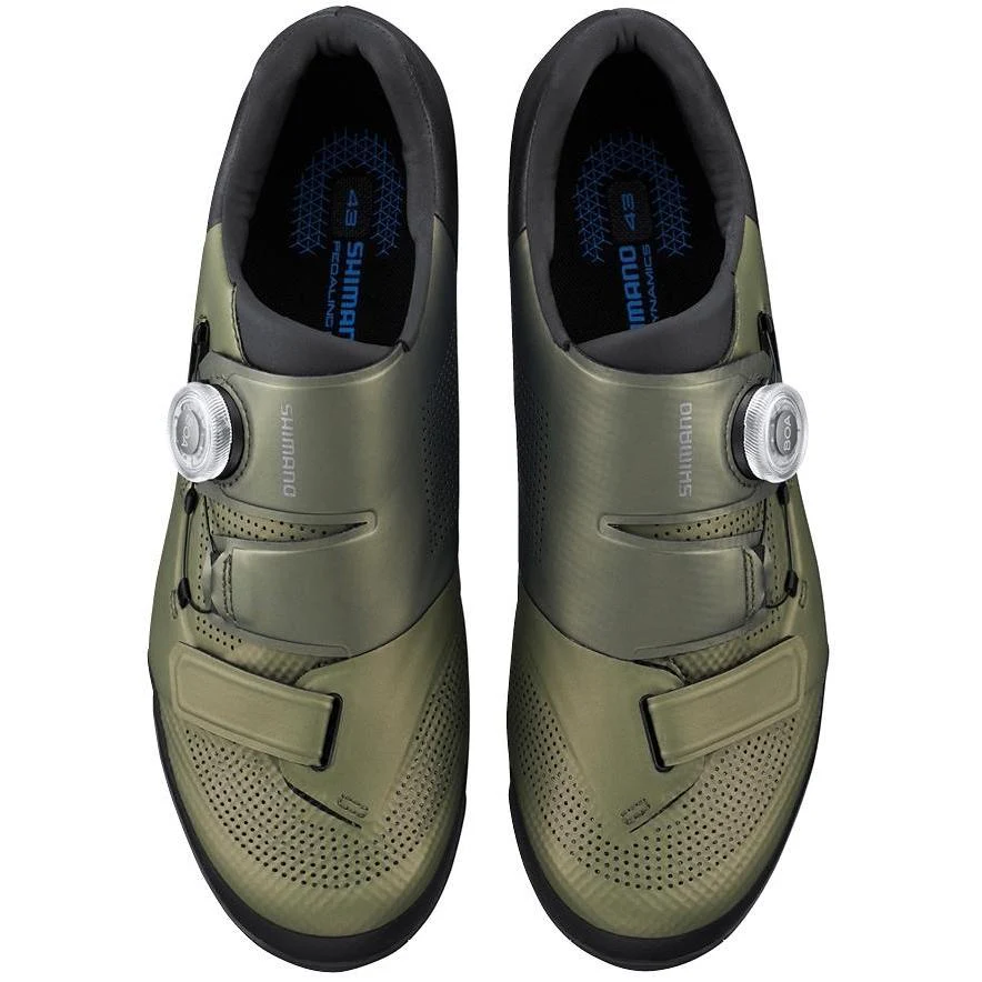 Shimano XC502 E-Width Mens MTB Shoes Green/Black 2022 - Image 4