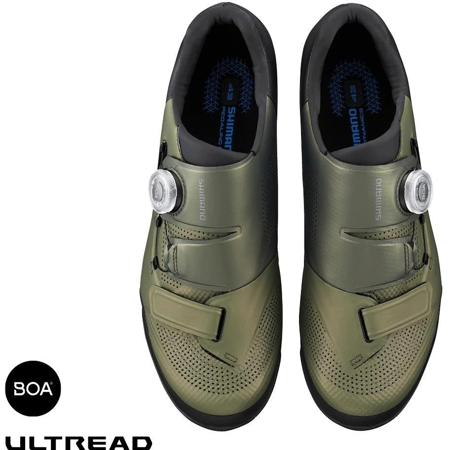 Shimano XC502 Mens MTB Shoes Moss Green 2022 - Image 2