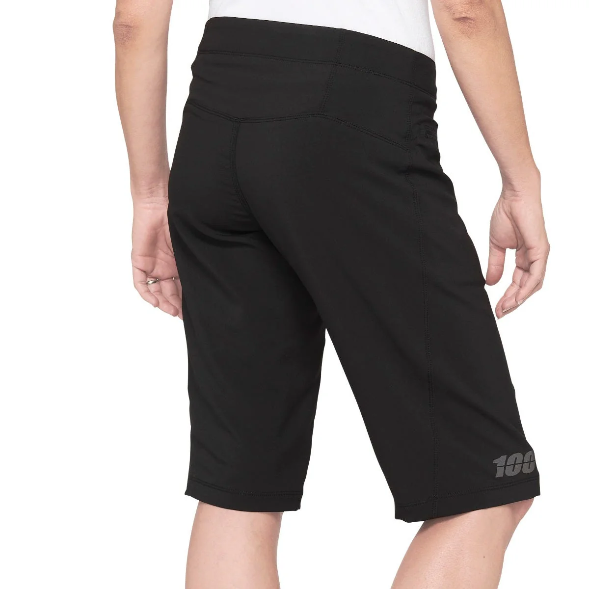 100% Ridecamp Women's Shorts Black - Image 2