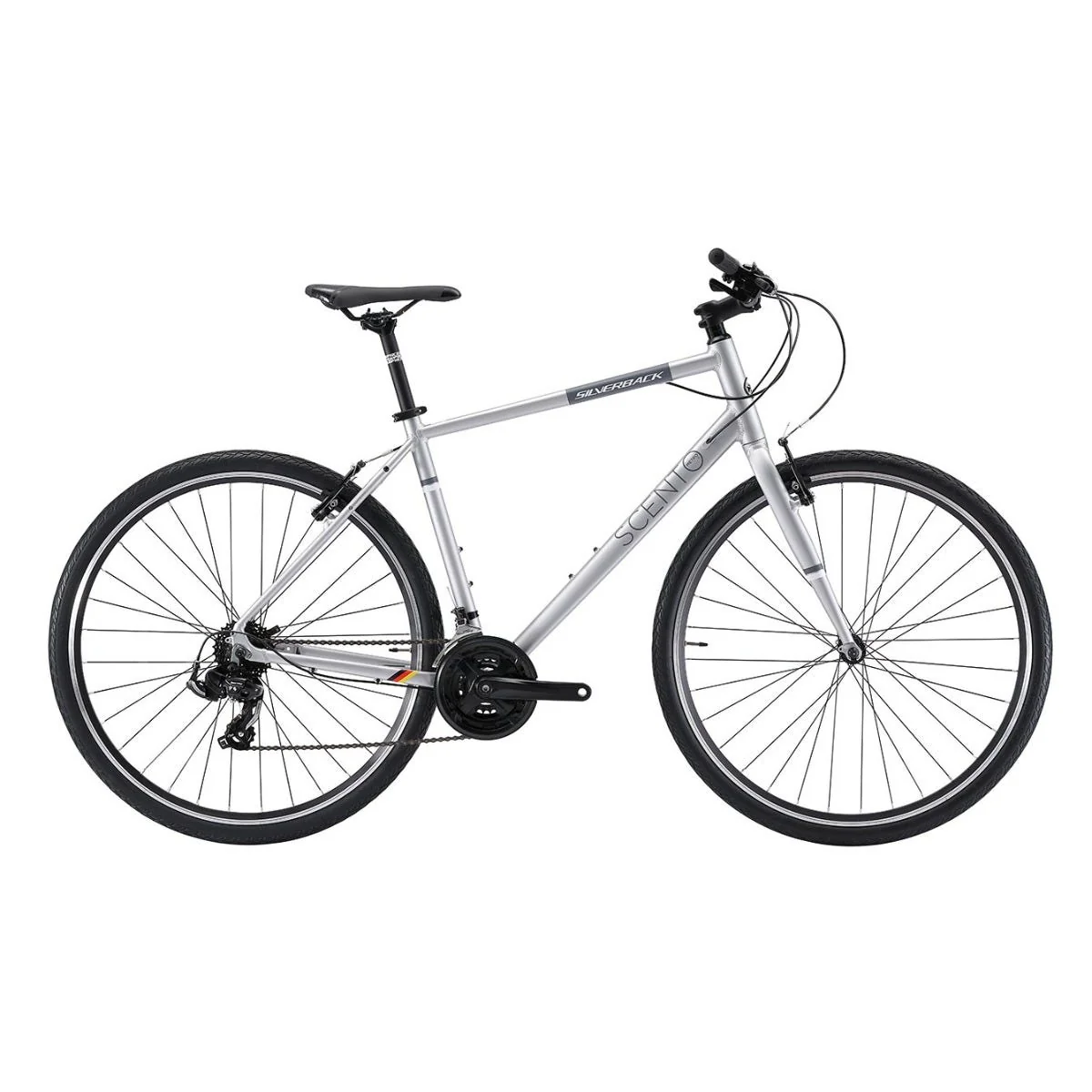 Silverback Scento Metro V Flat Bar Road Bike Silver/Black