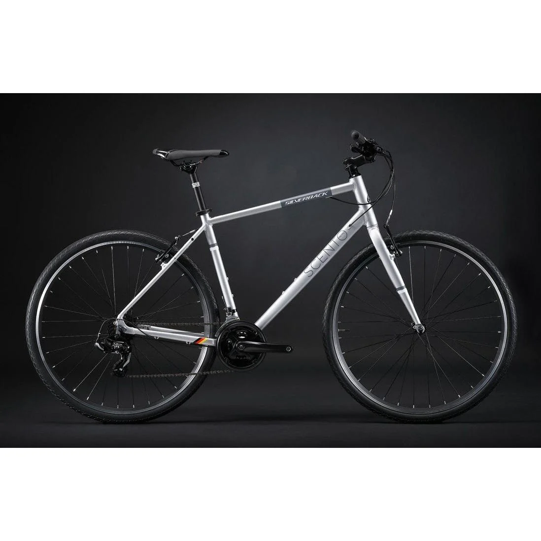 Silverback Scento Metro V Flat Bar Road Bike Silver/Black - Image 2