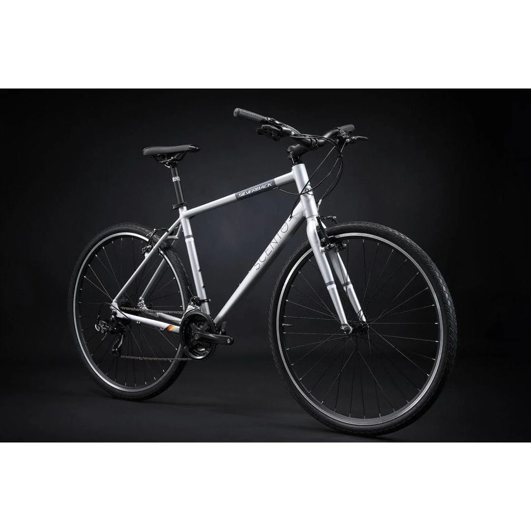 Silverback Scento Metro V Flat Bar Road Bike Silver/Black - Image 4