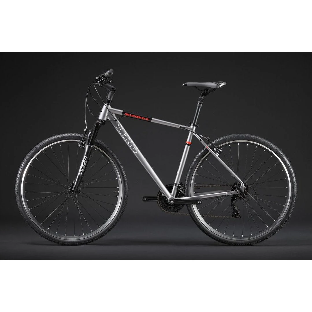 Silverback Scento Path V Hybrid Bike Silver/Black - Image 3