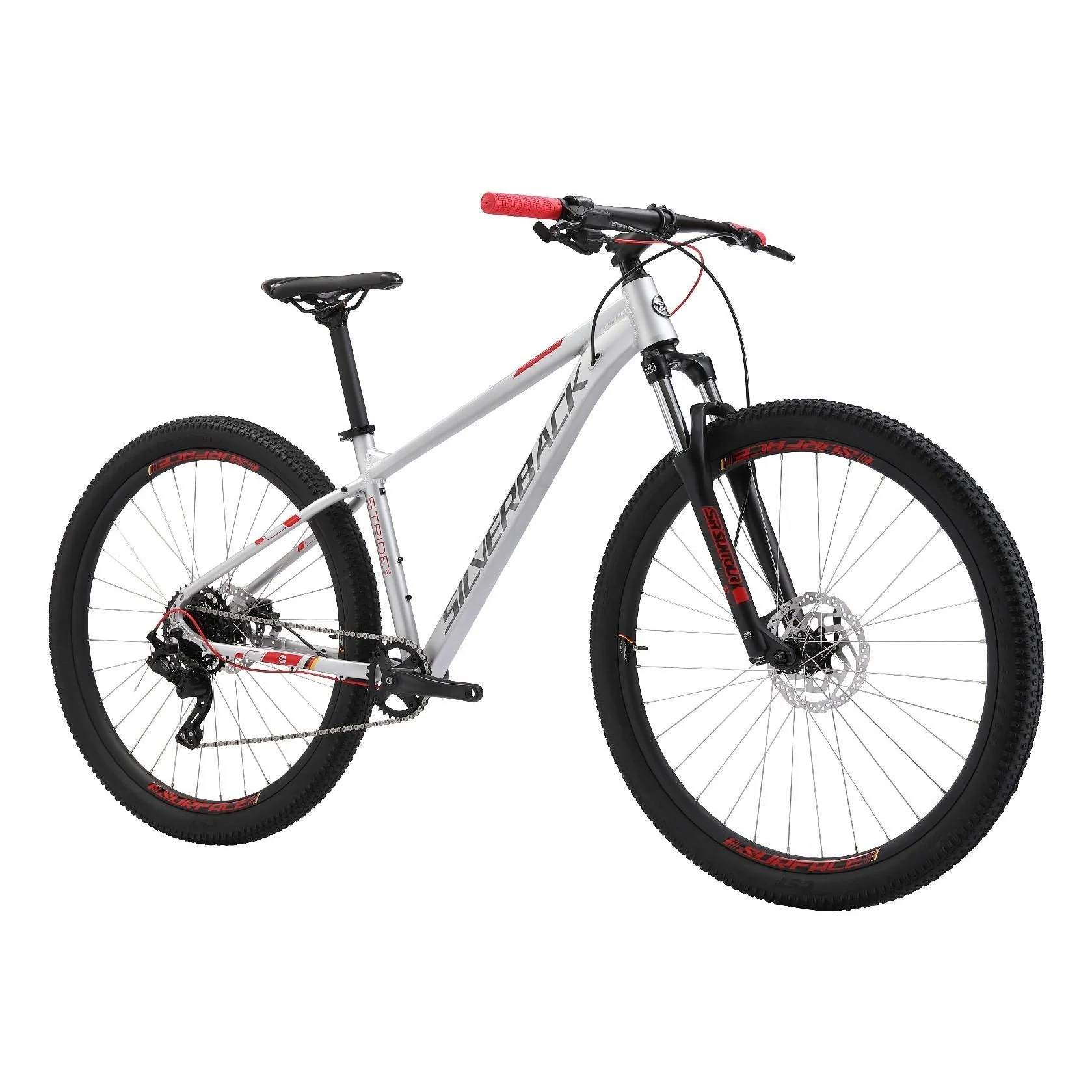 Silverback Stride Sport 29 Mountain Bike Grey/Red - Image 3