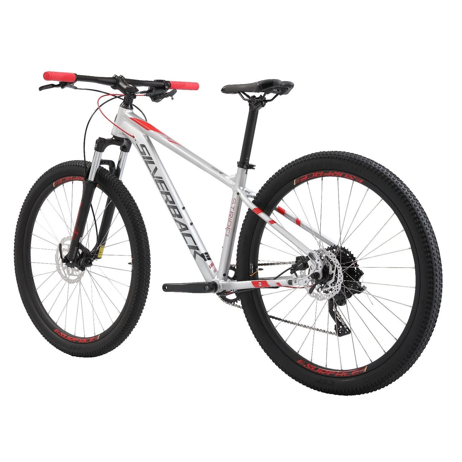 Silverback Stride Sport 29 Mountain Bike Grey/Red - Image 5