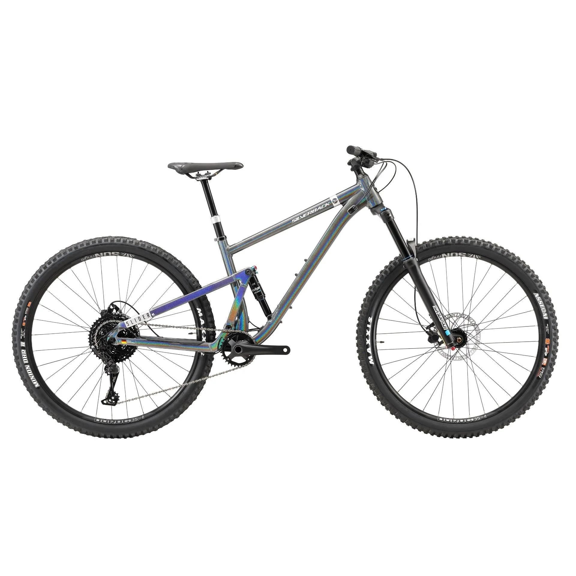 Silverback Slider MS Full Suspension Mountain Bike Rainbow Silver
