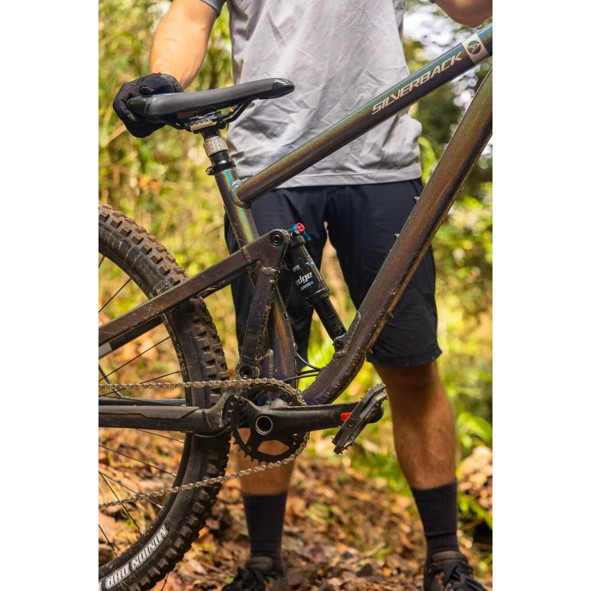Silverback Slider MS Full Suspension Mountain Bike Rainbow Silver - Image 10