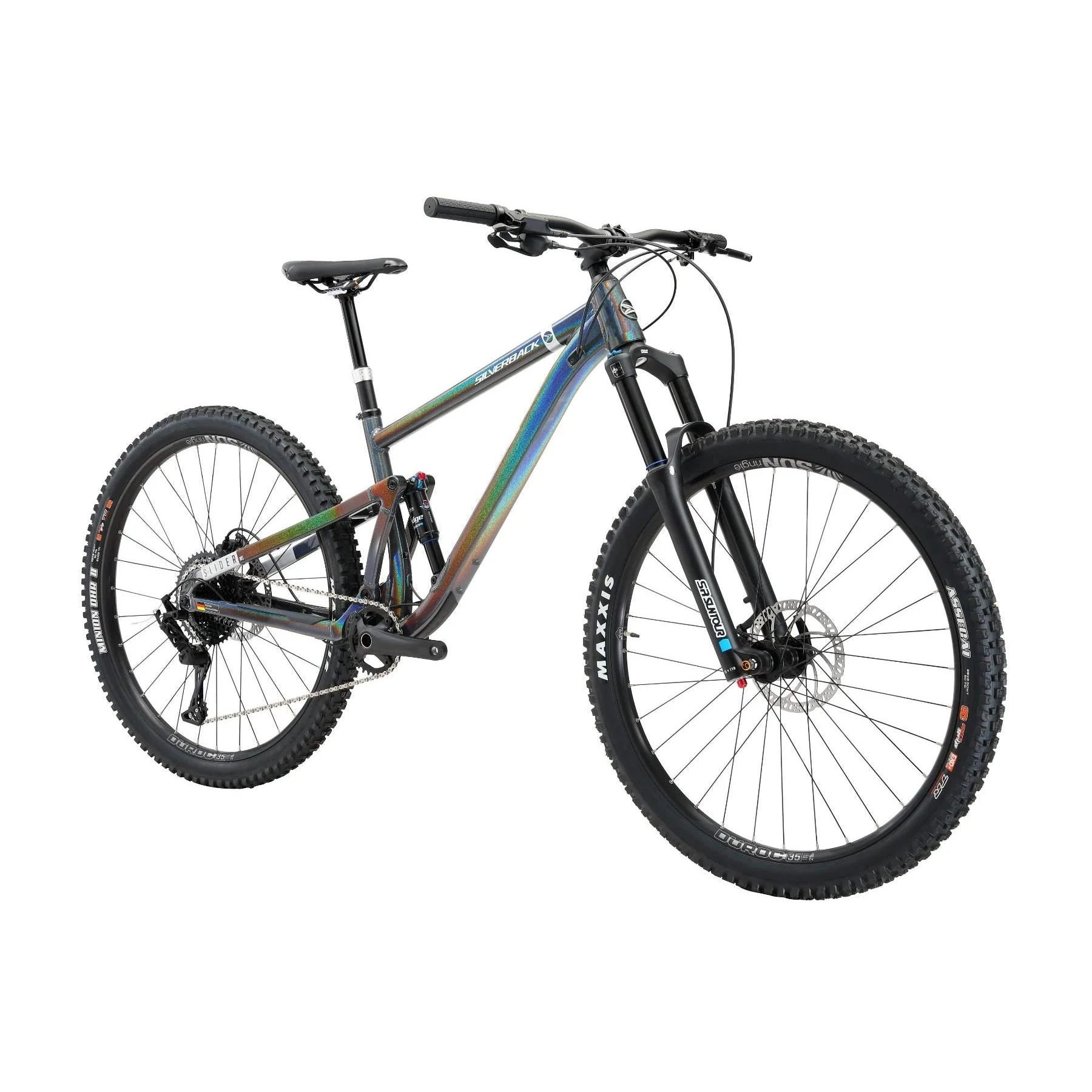 Silverback Slider MS Full Suspension Mountain Bike Rainbow Silver - Image 2