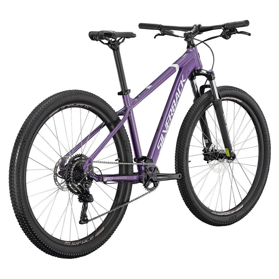 Silverback Splash Elite MS 27.5'' Hardtail Mountain Bike Purple/Silver - Image 2