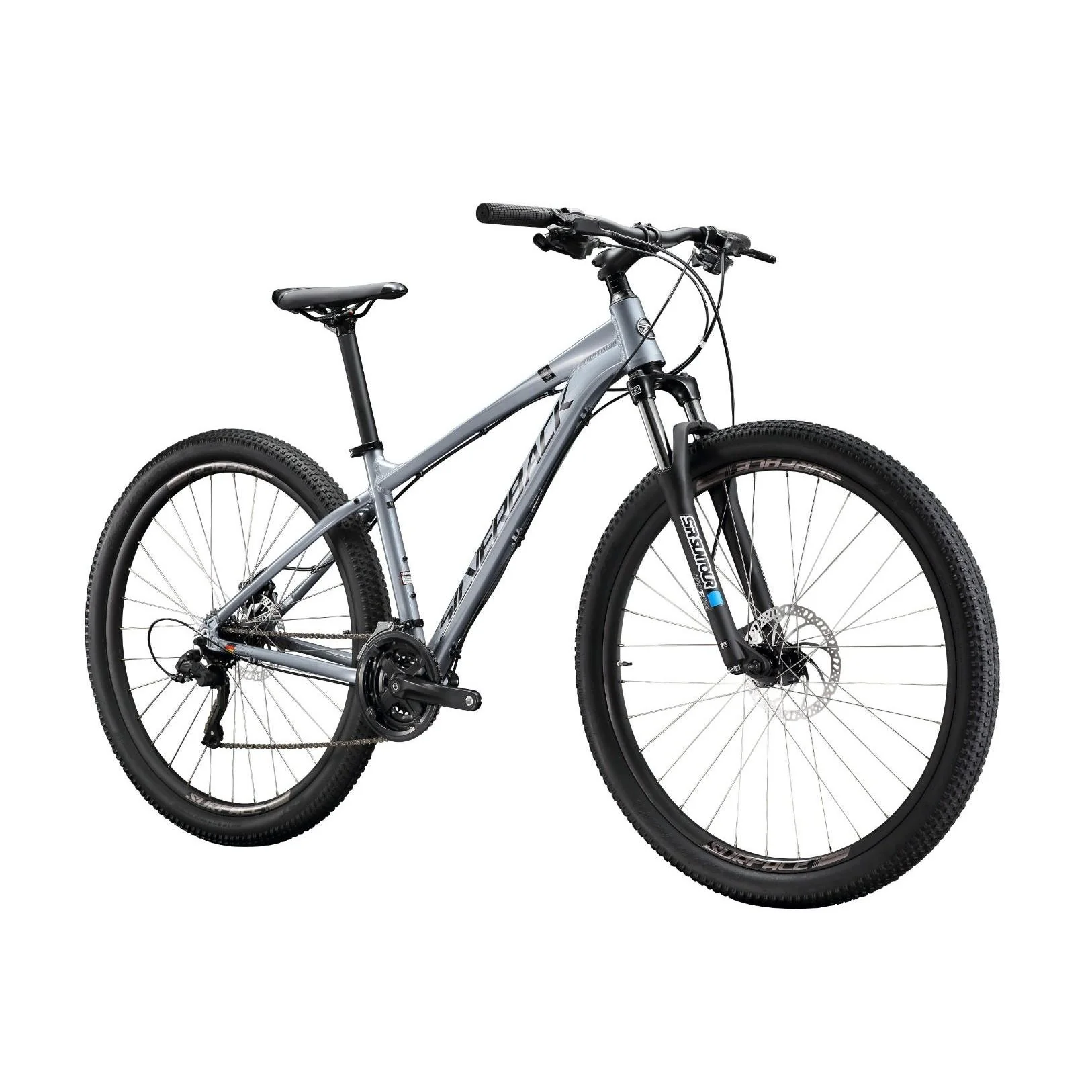 Silverback Stride HD Hardtail Mountain Bike 27.5'' Silver/Black - Image 2