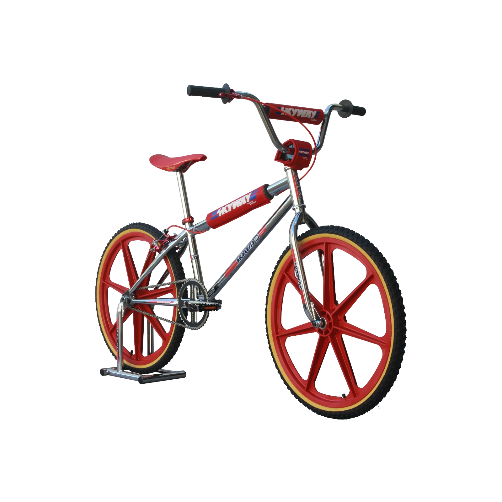 Skyway TA 24 Pro Replica 24" BMX Bike Chrome/Black - Image 2