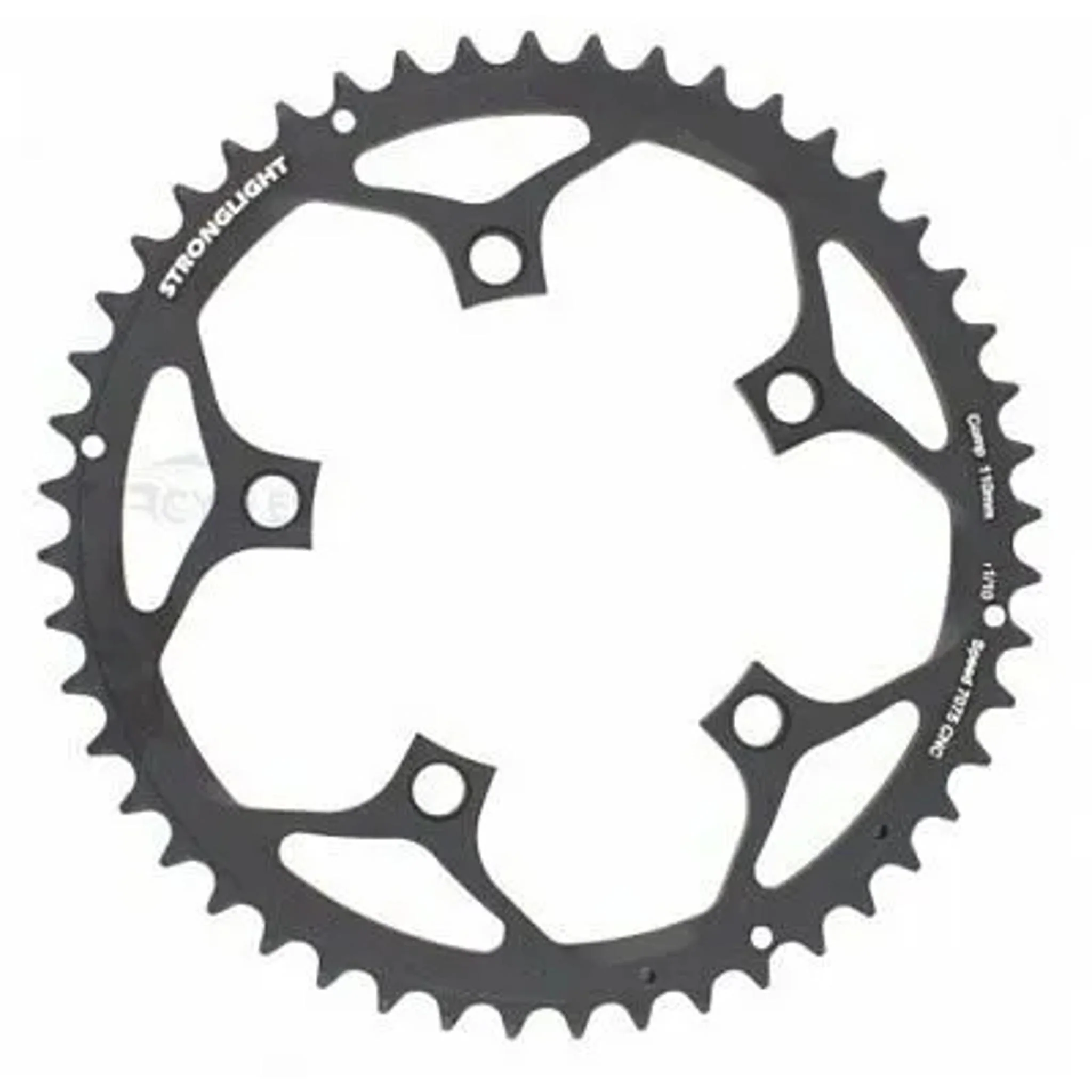 Stronglight 7075 CNC Road Outer Chainring 50T 110mm Black