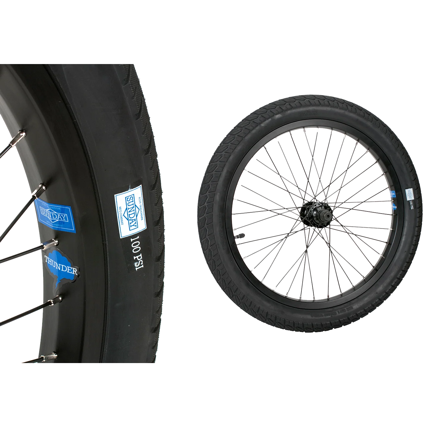 Sunday Current BMX Tyre 20 X 2.25'' Black - Image 3