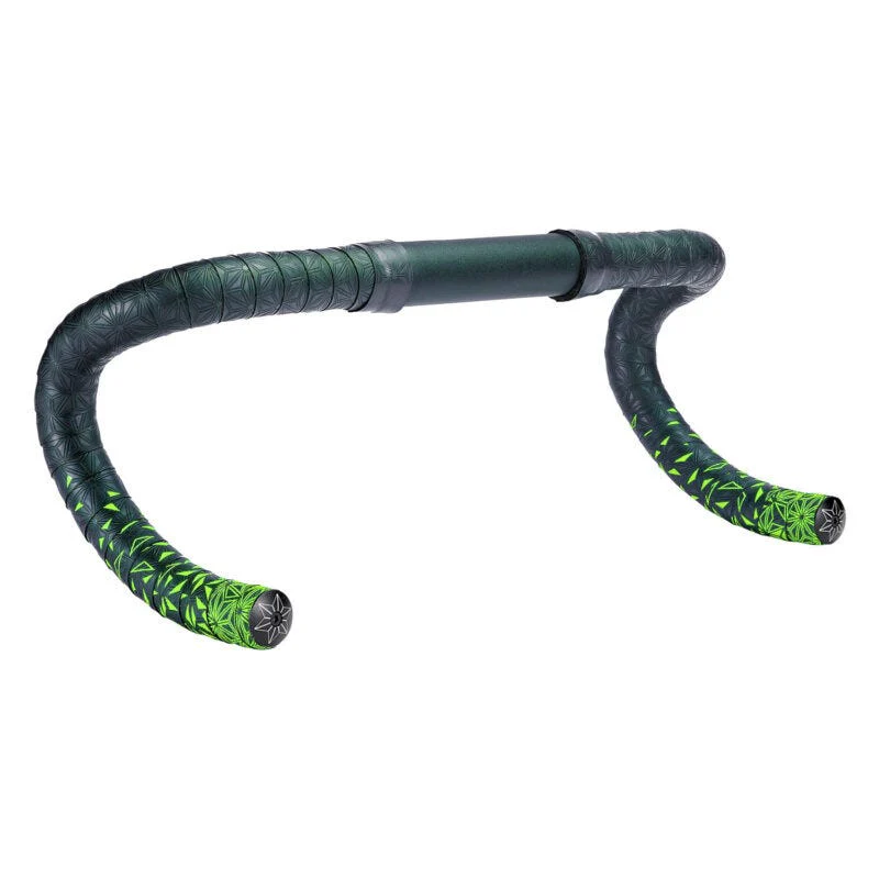Supacaz Super Sticky Kush - Star Fade - Neon Green + Ano Black Plugs - Image 2