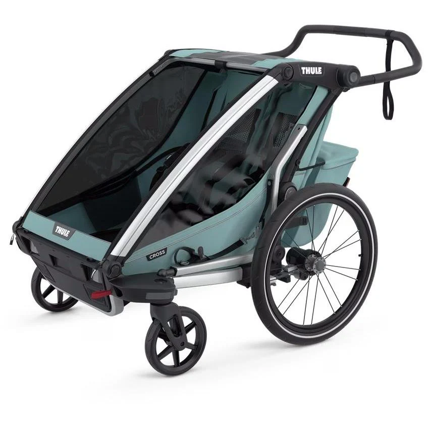 Thule Chariot Cross Double Child Trailer Alaska Blue - Two Child - Image 2