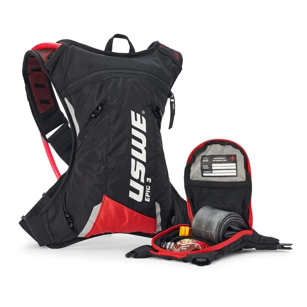 USWE 21 Epic 3 Hydration Pack 2.0L Black/Red - Image 3