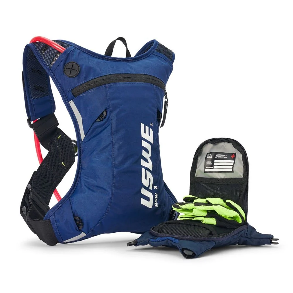 USWE 21 Raw 3 Hydration Pack 2.0L Factory Blue - Image 4