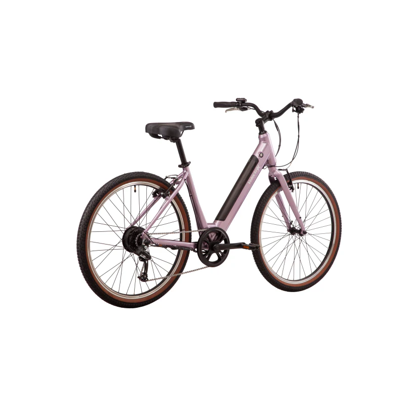 VelectriX Cruiser Step Through Electric Hybrid Bike Lilac - Image 3