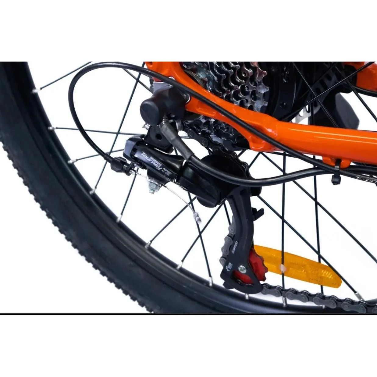 VelectriX Hurricane 24'' Electric Kids Bike Orange - Image 4
