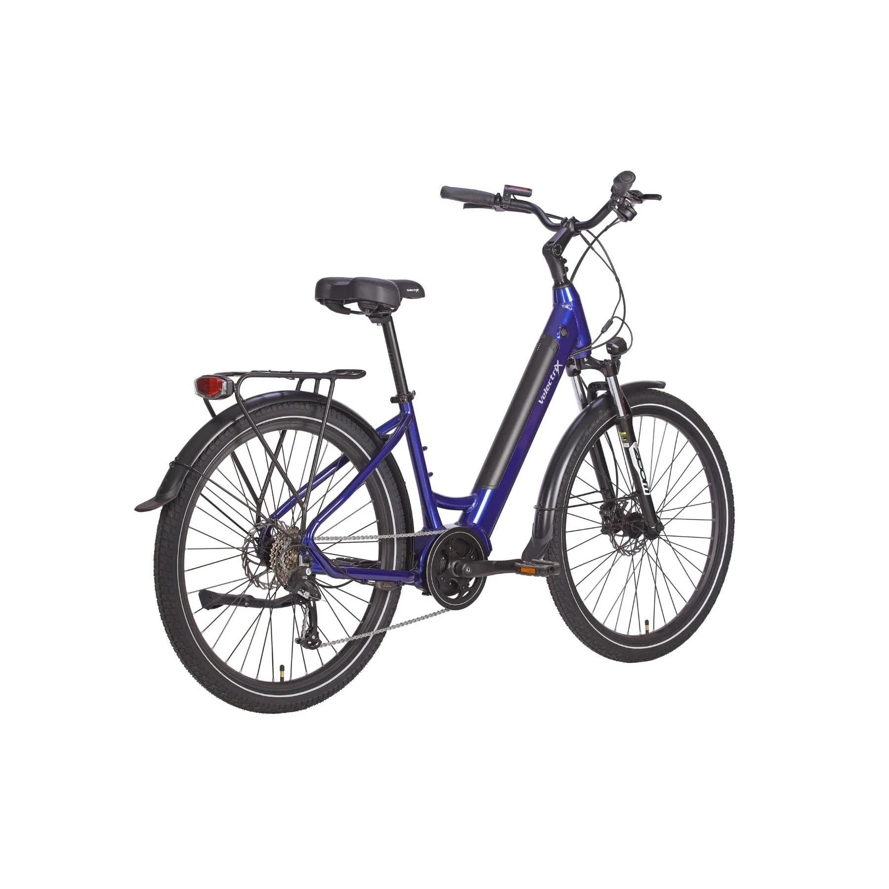 VelectriX Urban Pulse Step Through Electric Hybrid Bike Blue - Image 2