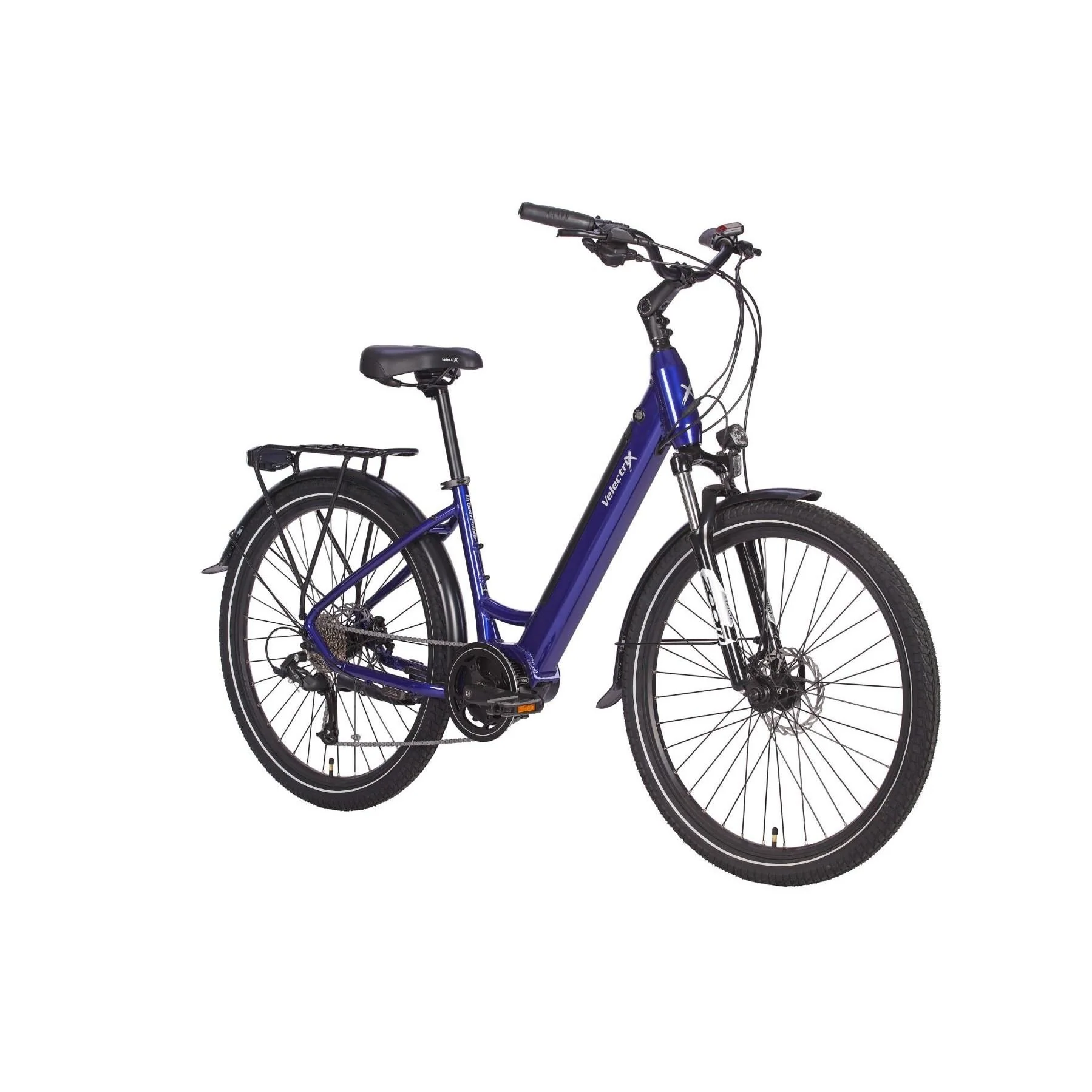 VelectriX Urban Pulse Step Through Electric Hybrid Bike Blue - Image 3