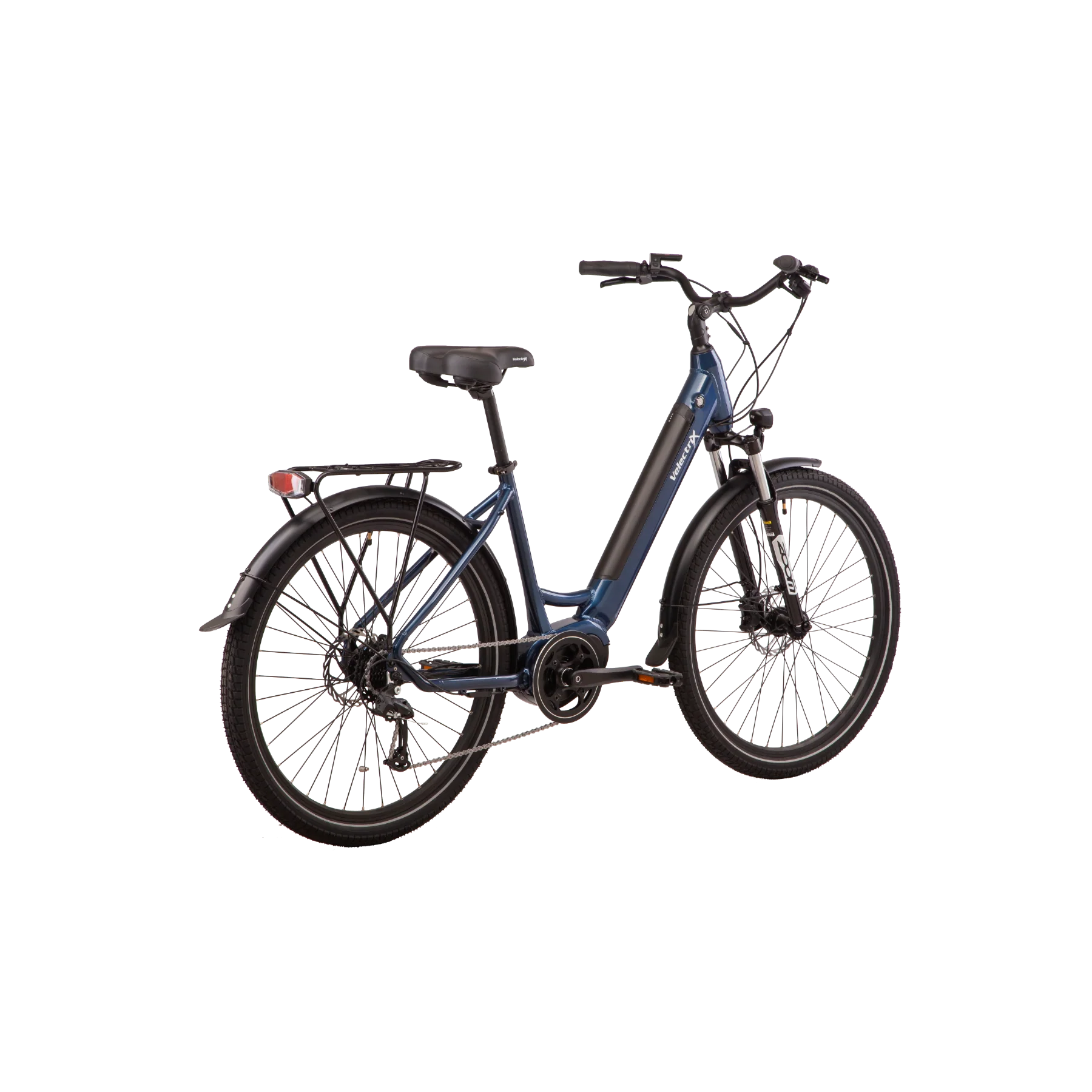VelectriX Urban Pulse Step Through Electric Hybrid Bike Blue - Image 2