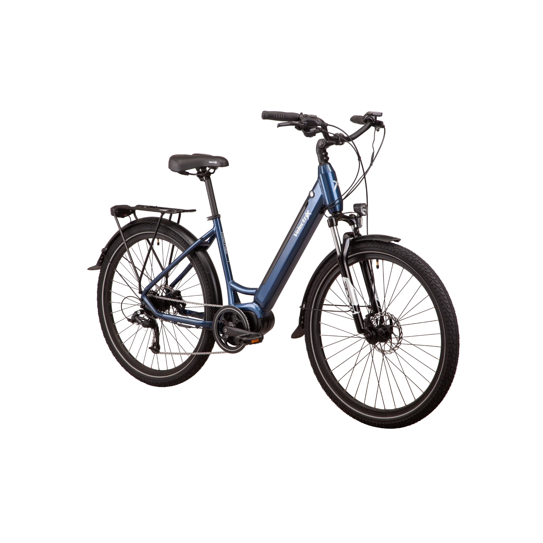 VelectriX Urban Pulse Step Through Electric Hybrid Bike Blue - Image 3