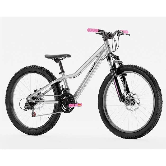 Vuly Classic Kids 24'' Mountain Bike Silver/Pink - Image 5