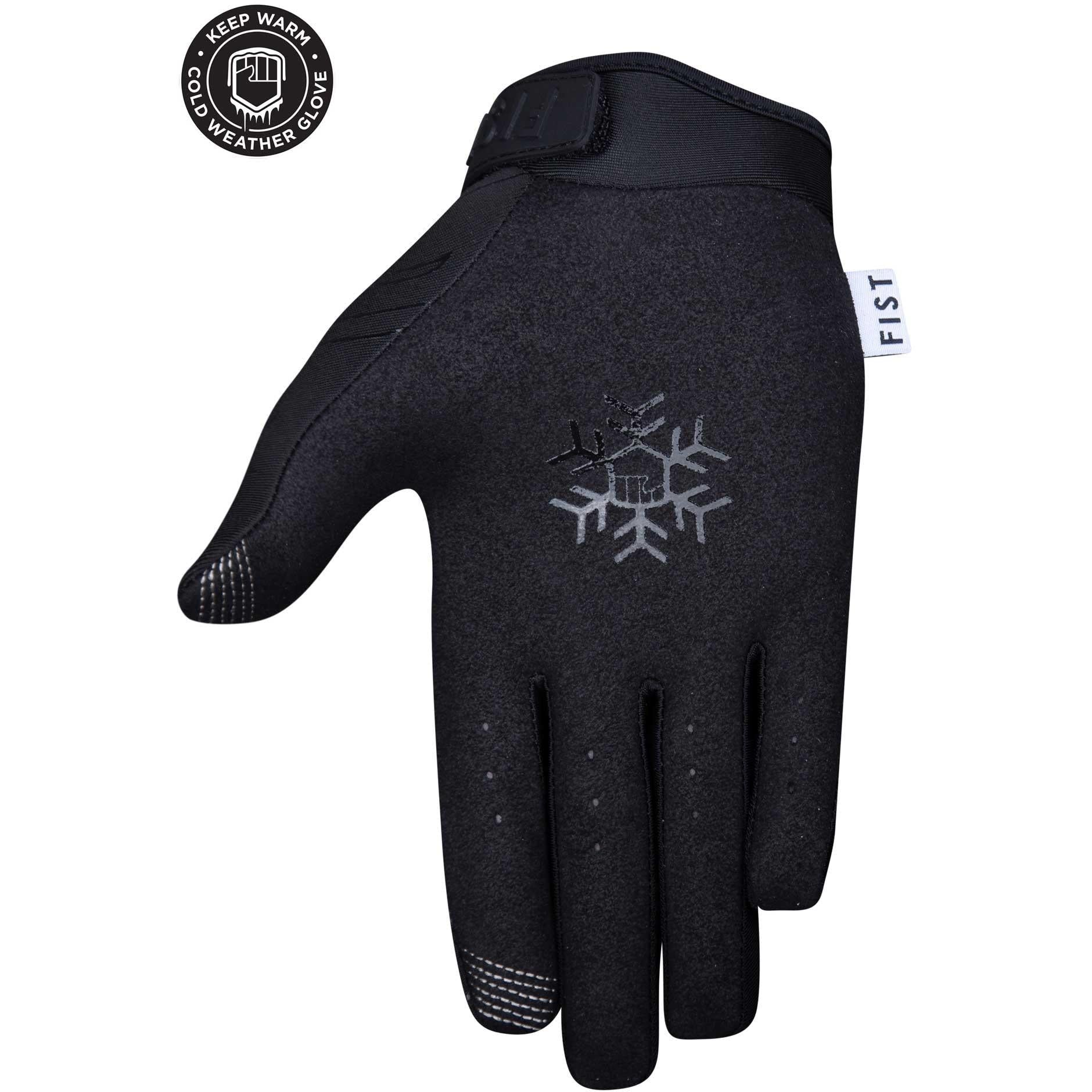 Fist Frosty Fingers Winter Gloves Black Flames - Image 2