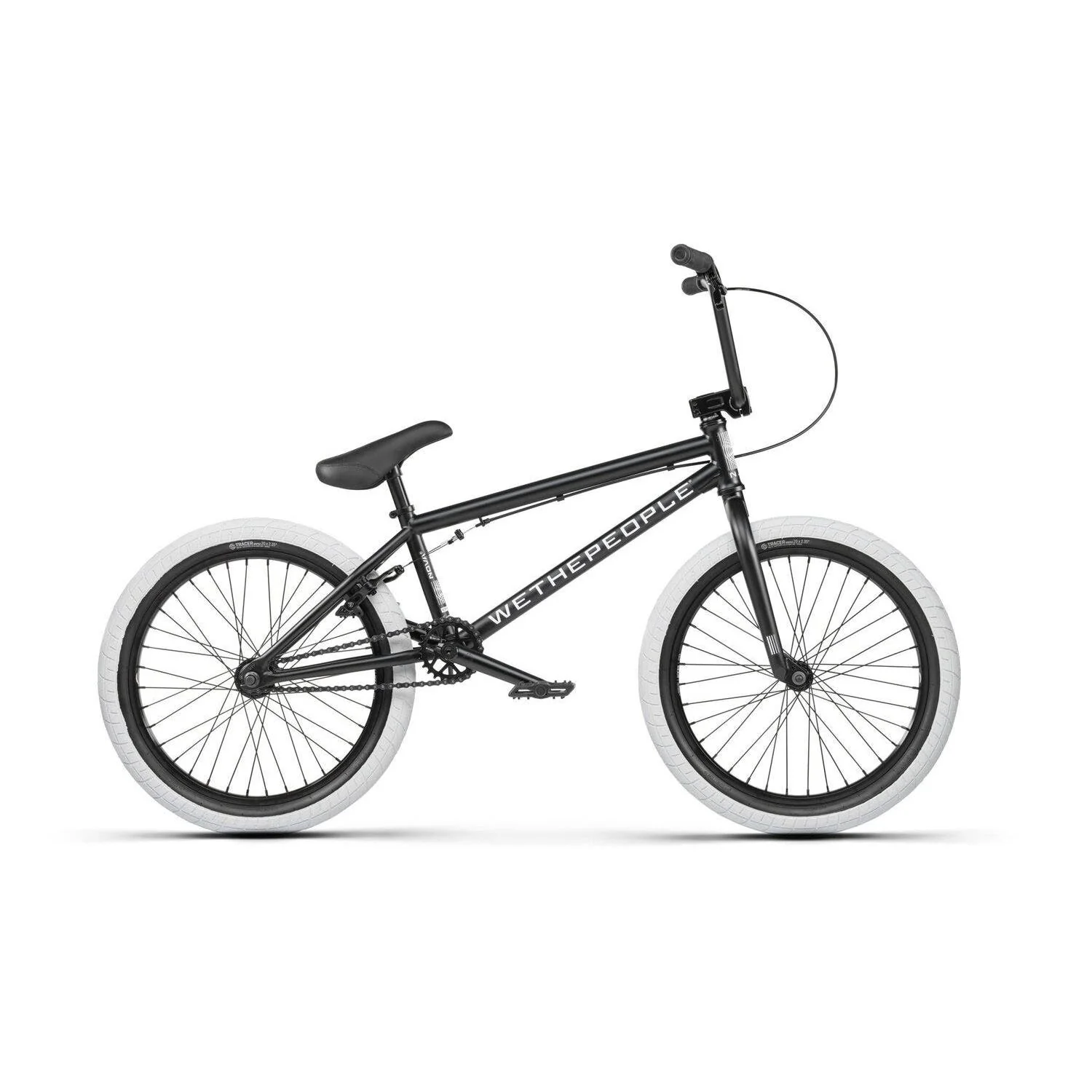 WTP Nova 20'' BMX Bike Matt Black/White Tyre